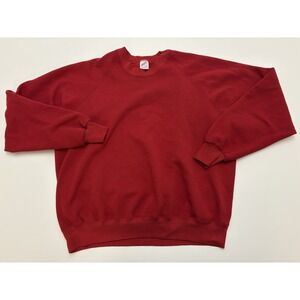 VTG Jerzees Blank Red Crewneck Sweater Pullover Size XXL USA